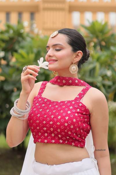 INDIAN WOMEN BY BANWERY DESIGNER GEORGETTE LEHENGA CHOLI WHOLESALER IN INDIA